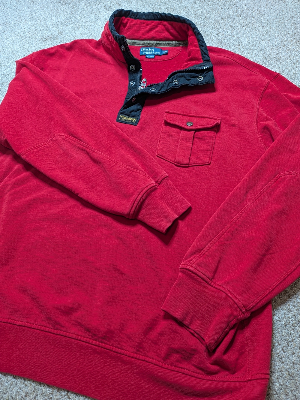 Vintage Polo Ralph Lauren Luxury 2XLT Quarter Zip Sweatshirt